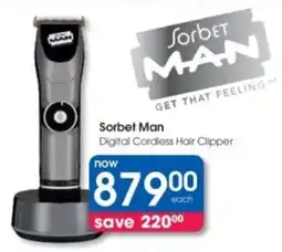 Clicks Sorbet Man Digital Cordless Hair Clipper offer