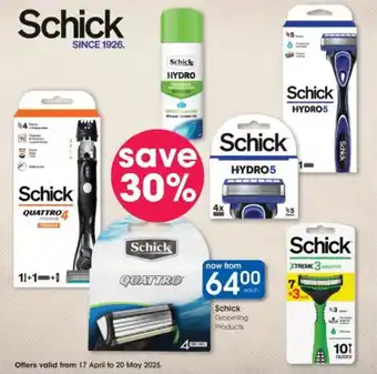 Clicks Schick Grooming Products offer