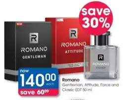 Clicks Romano Gentleman, Attitude, Force and Classic EDT offer