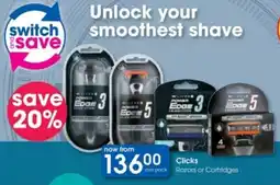 Clicks Clicks Razors or Cartridges offer