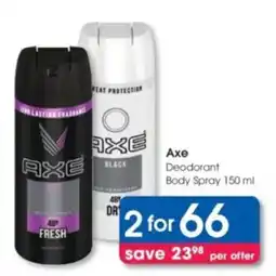 Clicks Axe Deodorant Body Spray offer