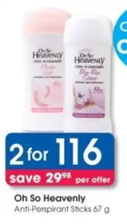 Clicks Oh So Heavenly Anti-Perspirant Sticks offer