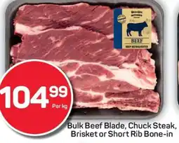 Pick n Pay Bulk Beef Blade, Chuck Steak, Brisket or Short Rib Bone-in offer