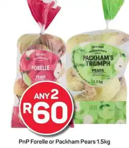 Pick n Pay Hypermarket PnP Forelle or Packham Pears 1.5kg offer