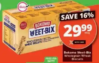 Checkers Bokomo Weet-Bix Wholegrain Wheat Biscuits offer
