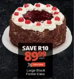 Checkers Large Black Forest Cake offer