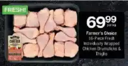 Checkers Farmer's Choice Fresh Individually Wrapped Chicken Drumsticks & Thighs offer