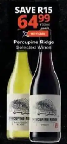 Checkers Porcupine Ridge Selected Wines offer