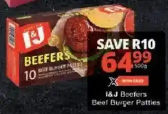 Checkers I&J Beefers Beef Burger Patties offer