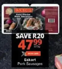 Checkers Eskort Pork Sausages offer