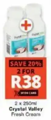 Checkers Crystal Valley Fresh Cream offer