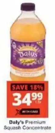 Checkers Daly's Premium Squash Concentrate offer