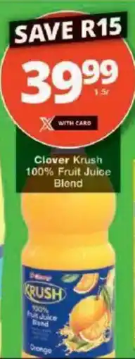 Checkers Clover Krush 100% Fruit Juice Blend offer