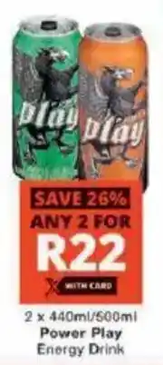 Checkers Power Play Energy Drink offer