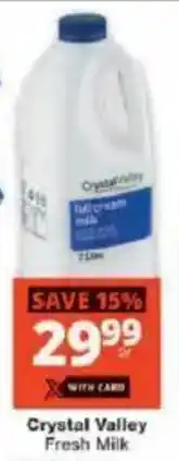 Checkers Crystal Valley Fresh Milk offer