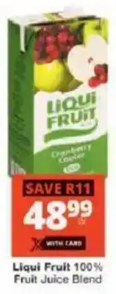 Checkers Liqui Fruit 100% Fruit Juice Blend offer
