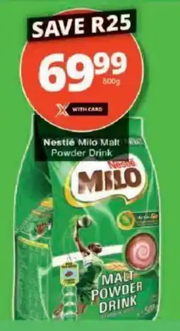 Checkers Nestlé Milo Malt Powder Drink offer