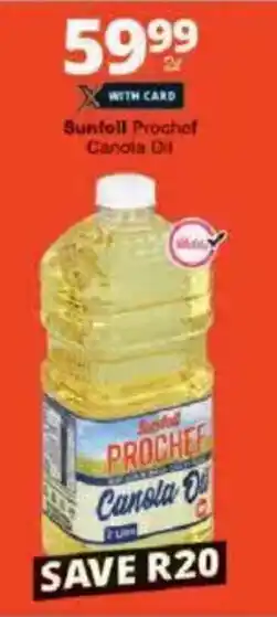 Checkers Sunfoil Prochef Canola Oil offer