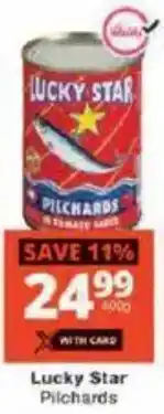 Checkers Lucky Star Pilchards offer