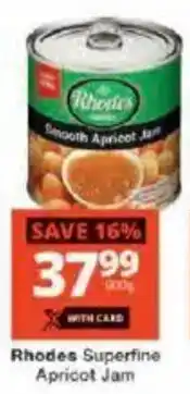 Checkers Rhodes Superfine Apricot Jam offer