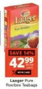 Checkers Laager Pure Rooibos Teabags offer