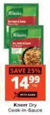 Checkers Knorr Dry Cook-In-Sauce offer