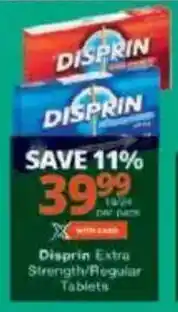 Checkers Disprin Extra Strength/ Regular Tablets offer