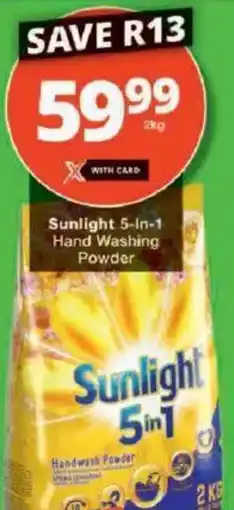 Checkers Sunlight 5-In-1 Hand Washing Powder offer