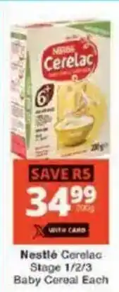 Checkers Nestlé Cerelac Stage 1/2/3 Baby Cereal offer