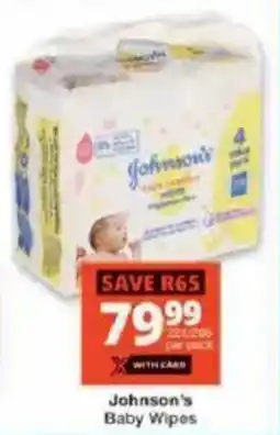 Checkers Johnson's Baby Wipes offer