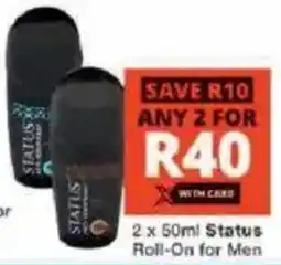 Checkers Status Roll-On for Men offer