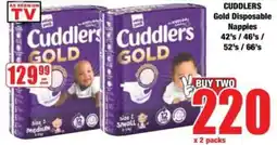 Boxer CUDDLERS Gold Disposable Nappies offer