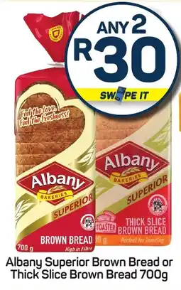 Pick n Pay Albany Superior Brown Bread or Thick Slice Brown Bread offer