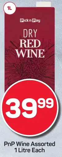 Pick n Pay PnP Wine Assorted offer