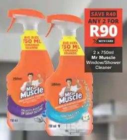 Checkers Mr Muscle Window/Shower Cleaner offer