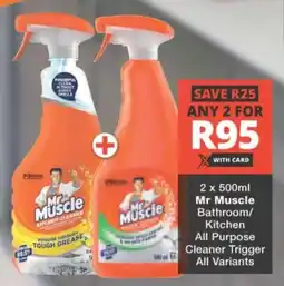 Checkers Mr Muscle Bathroom/ Kitchen All Purpose Cleaner Trigger All Variants offer
