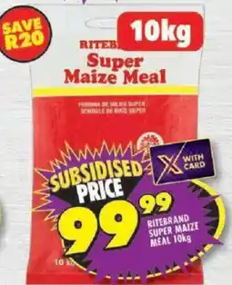 Shoprite Ritebrand super maize meal offer