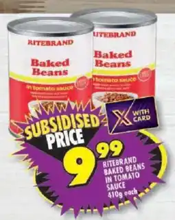Shoprite Ritebrand baked beans in tomato sauce offer