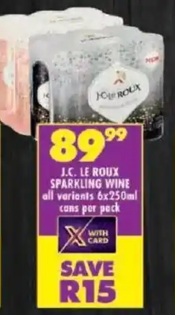 Shoprite J.c. le roux sparkling wine all variants offer