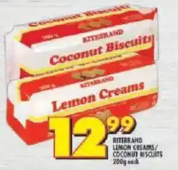 Shoprite Ritebrand lemon creams/ coconut biscuits offer