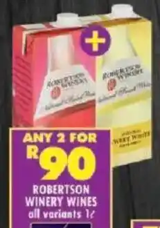 Shoprite Robertson winery wines offer