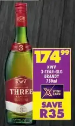 Shoprite Kwv 3-year-old brandy offer