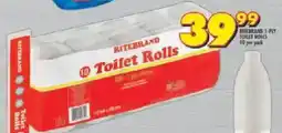 Shoprite Ritebrand 1-ply toilet rolls offer