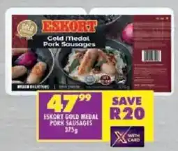 Shoprite Eskort gold medal pork sausages offer