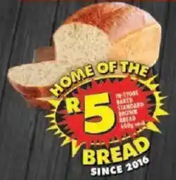 Shoprite In-store standard brown bread offer