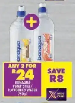 Shoprite Bonaqua pump still/ flavoured water offer