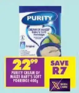 Shoprite Purity cream of maize baby's soft porridge offer