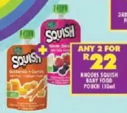 Shoprite Rhodes squish baby food pouch offer