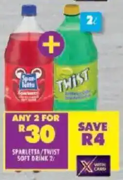 Shoprite Sparletta/twist soft drink offer