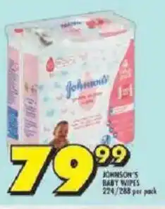 Shoprite Johnson's baby wipes offer